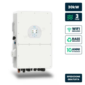 Inverter Ibrido Trifase HV Deye 30kW WiFi Bianco IP65