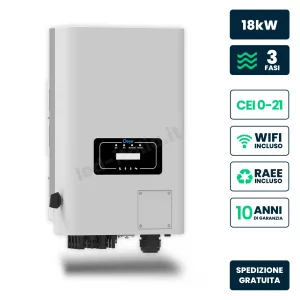 Inverter Fotovoltaico di Stringa Trifase Deye 18kW 2 MPPT CEI 0-21 IP65
