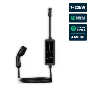 Caricatore per Auto Deye Monofase/Trifase (7-22kW) 32A WiFi/LoRa Cavo Tipo 2 4m IP66
