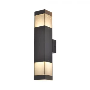 2*GU10 WALL LAMP BLACK BODY – IP54