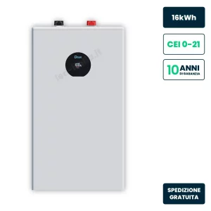 Batteria di Accumulo Deye LV 16kWh LFP 51.2V 314Ah Bianca CEI 0-21