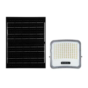 LED FLOODLIGHT WITH SOLAR PANEL 20W BLACK 3IN1 IP65