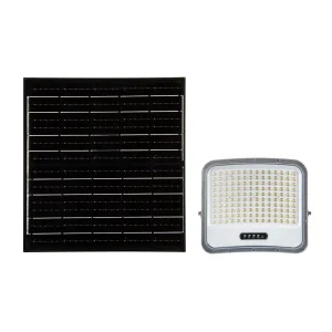 LED FLOODLIGHT WITH SOLAR PANEL 25W BLACK 3IN1 IP65