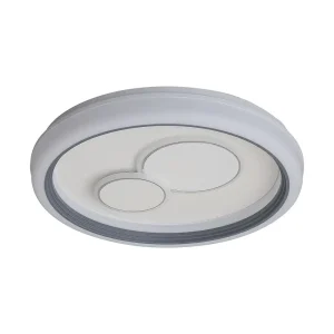 2X30W LED DECORATIVE CEILING LAMP RF REMOTE CONTROL 3IN1 DIMMABLE WHITE+GREY