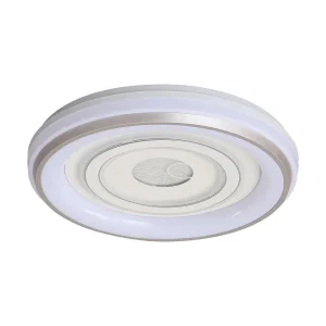 Lampadario LED 60W Rotondo Decorativo con Telecomando RF Bianco CCT Dimmerabile